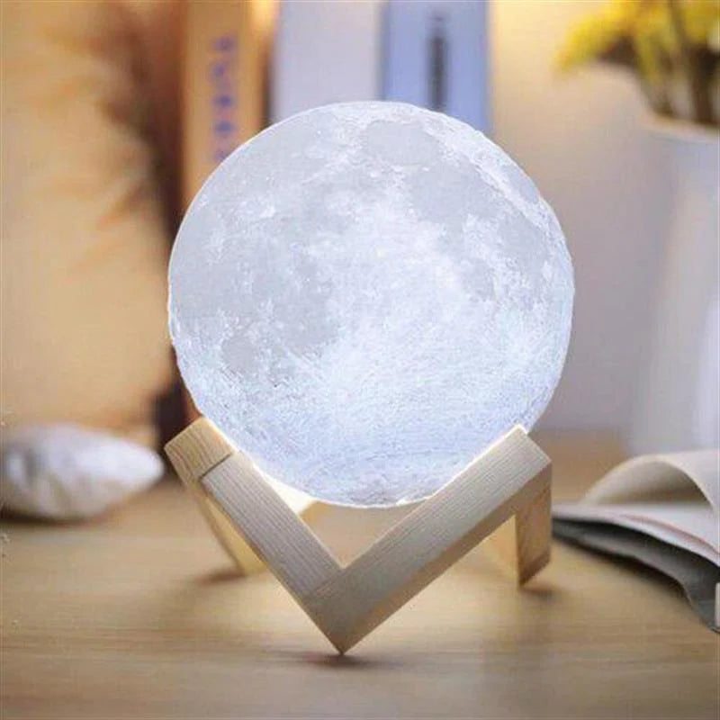 Dekoratif 3d Ay Gece Lambası