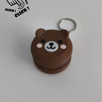 Sevimli Ayıcık Makaron Anahtarlık - Tıklamalı Clicker Fidget Anahtarlık