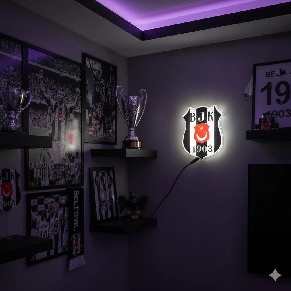 Beşiktaş Gece Lambası 🖤🤍🦅