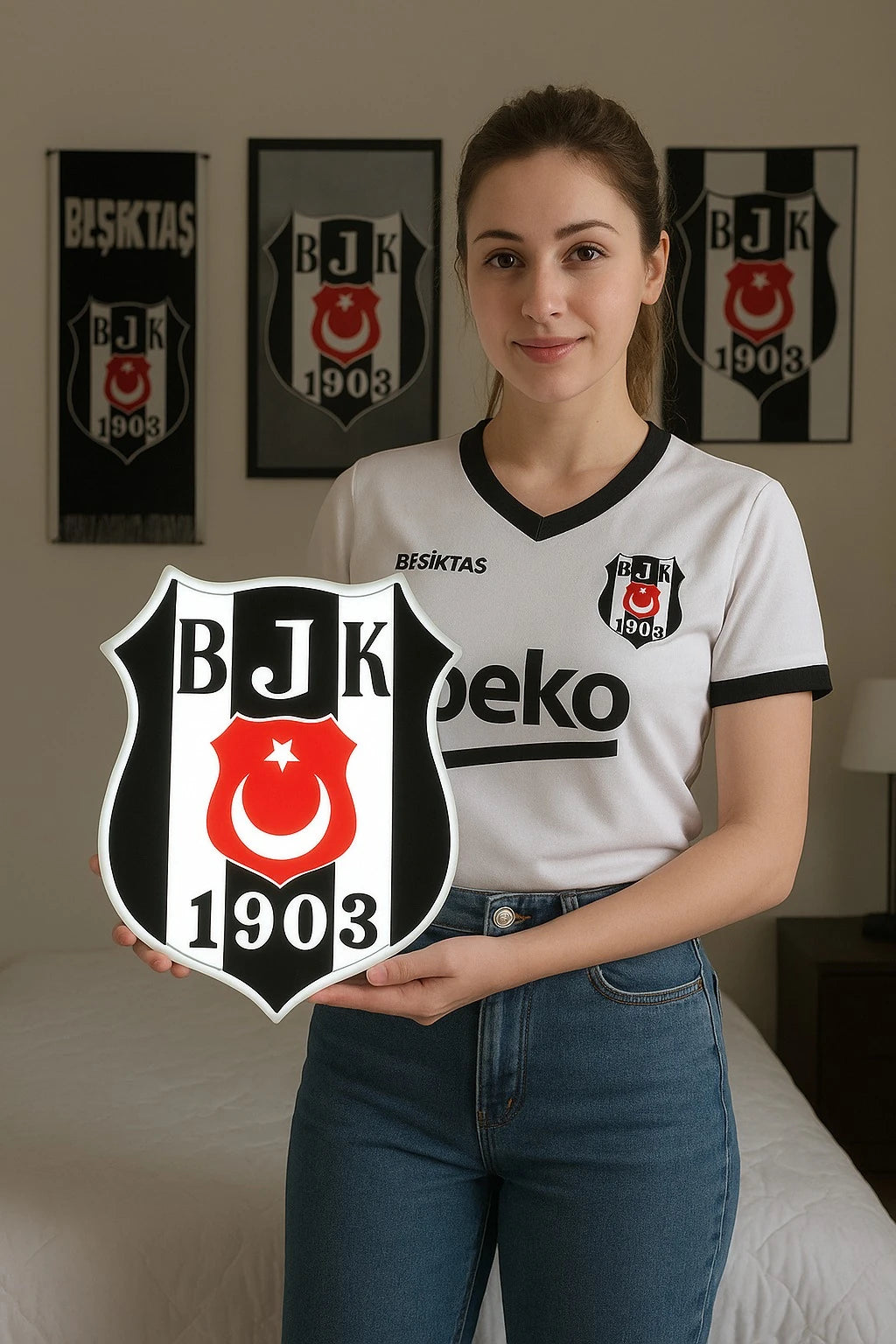 Beşiktaş Gece Lambası 🖤🤍🦅
