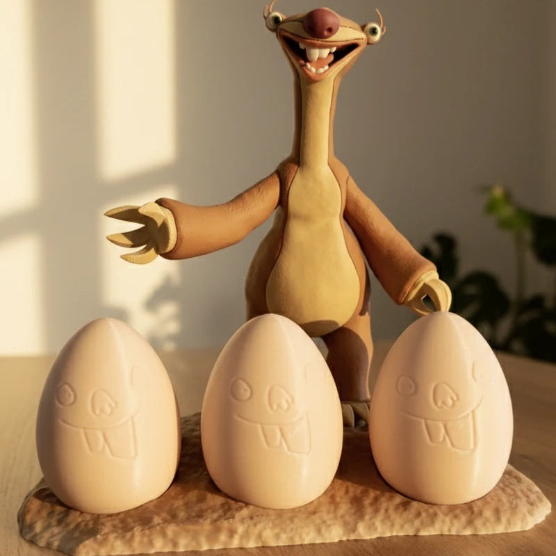 Ice Age Sid Işıklı Dekoratif Figür – 20 cm (3 Yumurtalı)