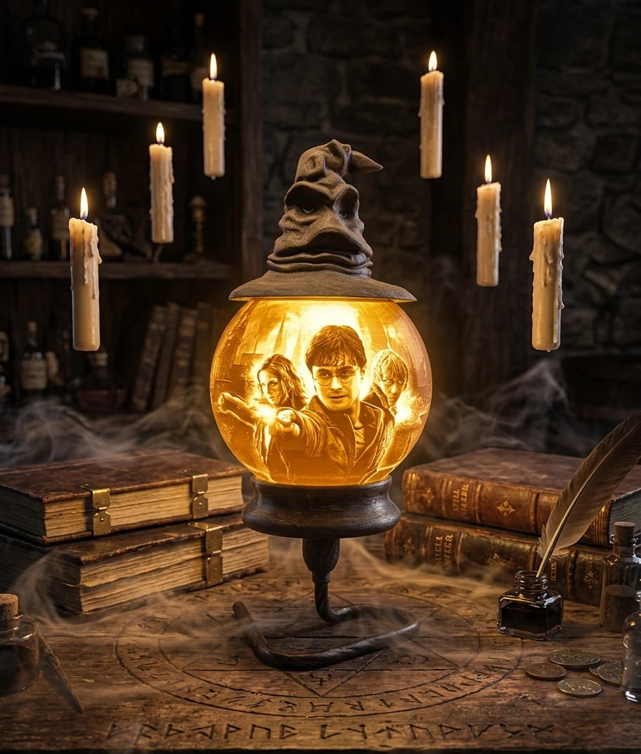 Harry Potter Temalı  Kristal Küre LED Gece Lambası