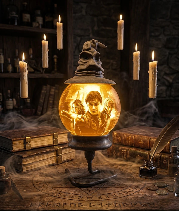 Harry Potter Temalı  Kristal Küre LED Gece Lambası