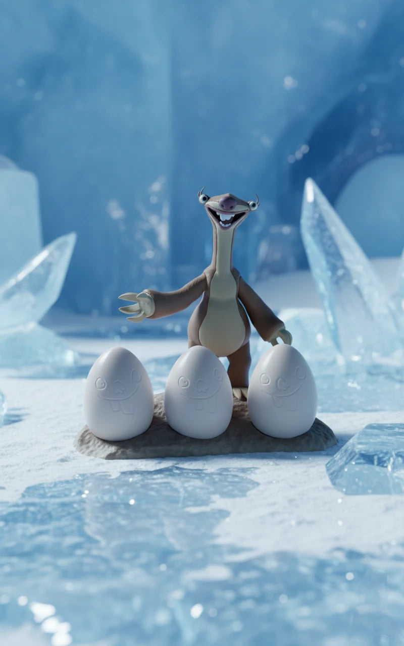 Ice Age Sid Işıklı Dekoratif Figür – 20 cm (3 Yumurtalı)