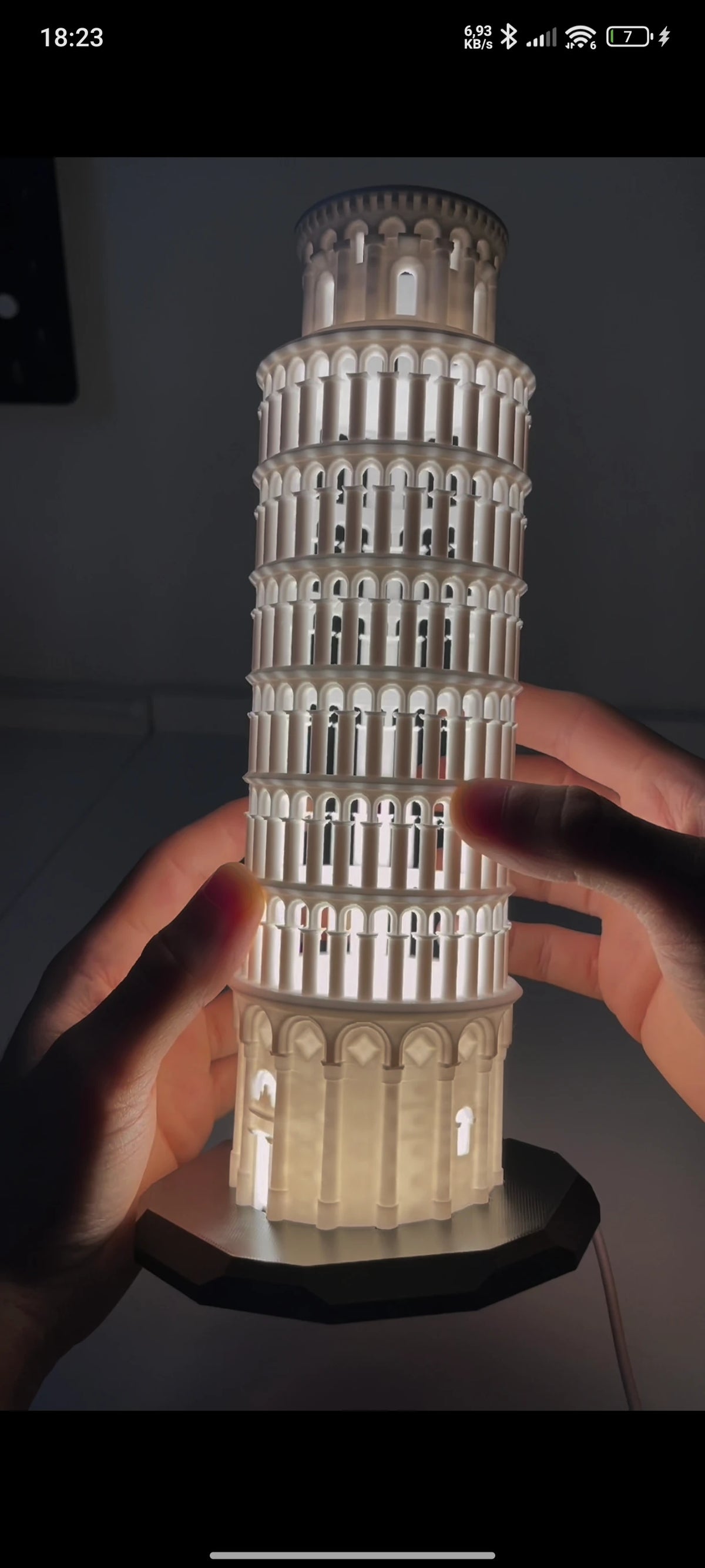 Pisa Kulesi Dekoratif Gece Lambası – USB LED Masa Lambası