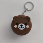 Sevimli Ayıcık Makaron Anahtarlık - Tıklamalı Clicker Fidget Anahtarlık