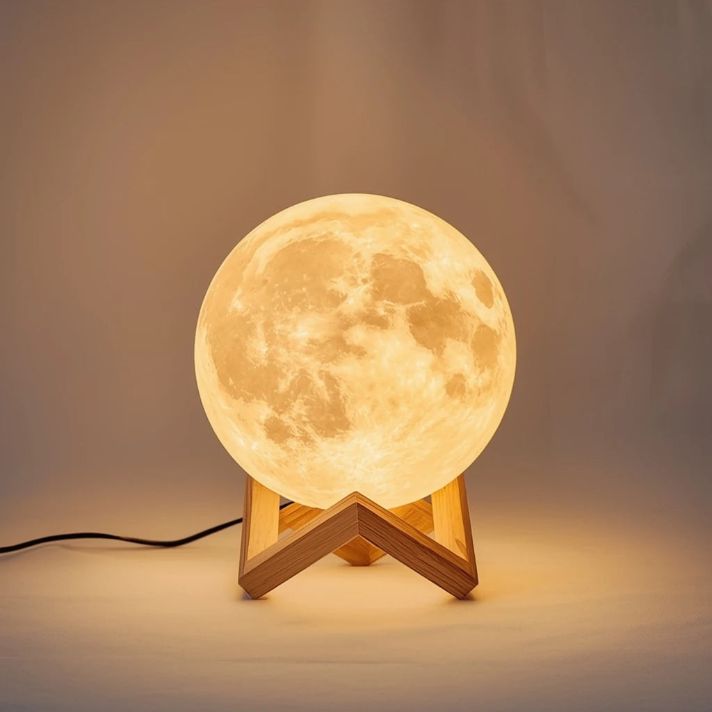 Dekoratif 3d Ay Gece Lambası