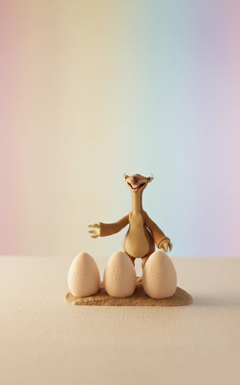 Ice Age Sid Işıklı Dekoratif Figür – 20 cm (3 Yumurtalı)