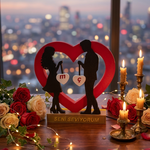🌹 Lixory Kişiye Özel İki Kalp Bir Işık – LED Gece Lambası♥️